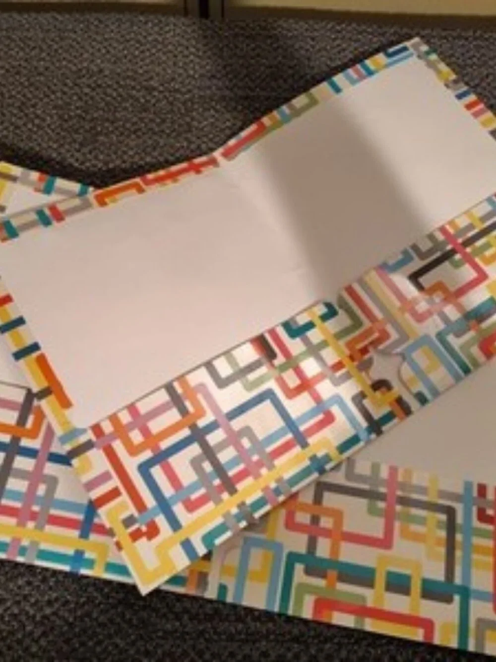 2 x Vintage Carolina Pad Studio C Two-Fold Folder Organizers Techno By Cathe Law